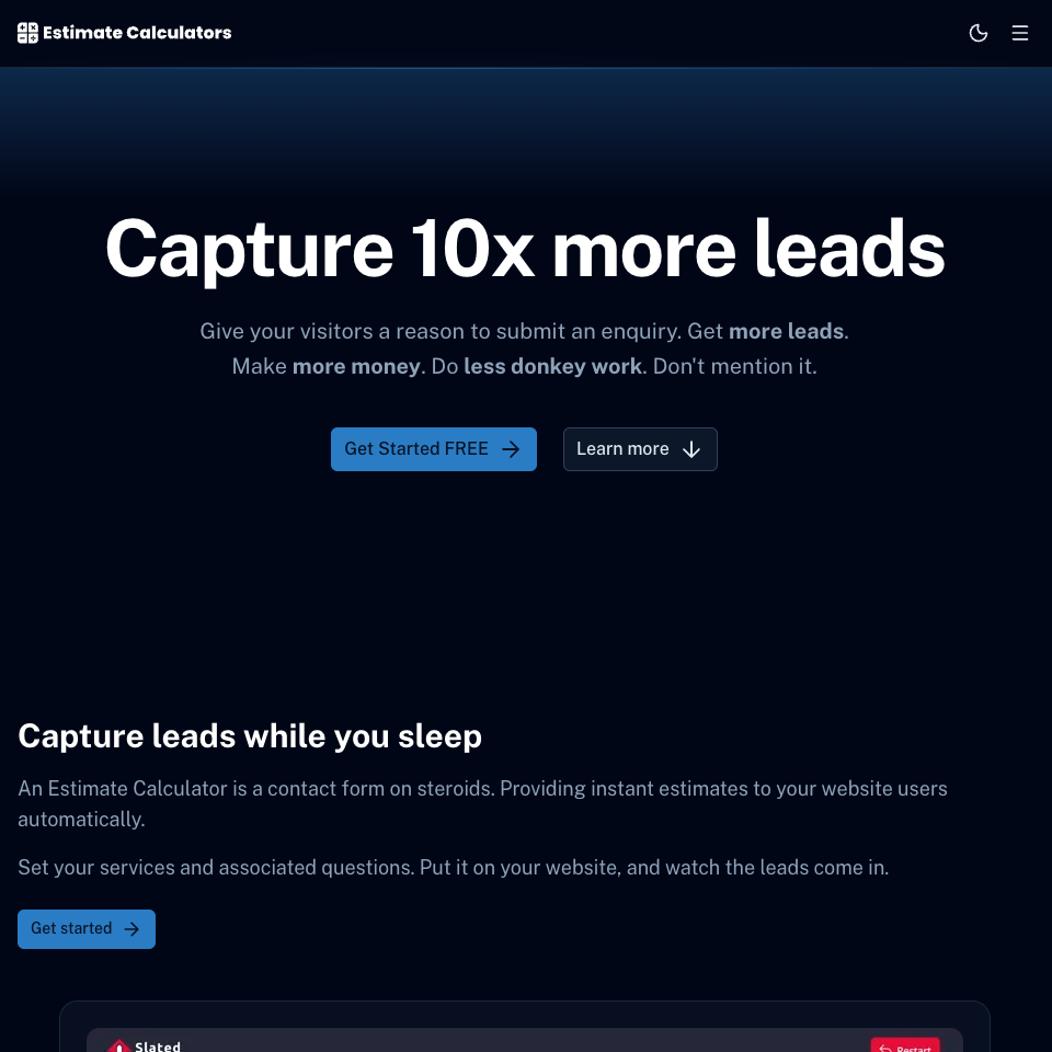 Estimate Calculators